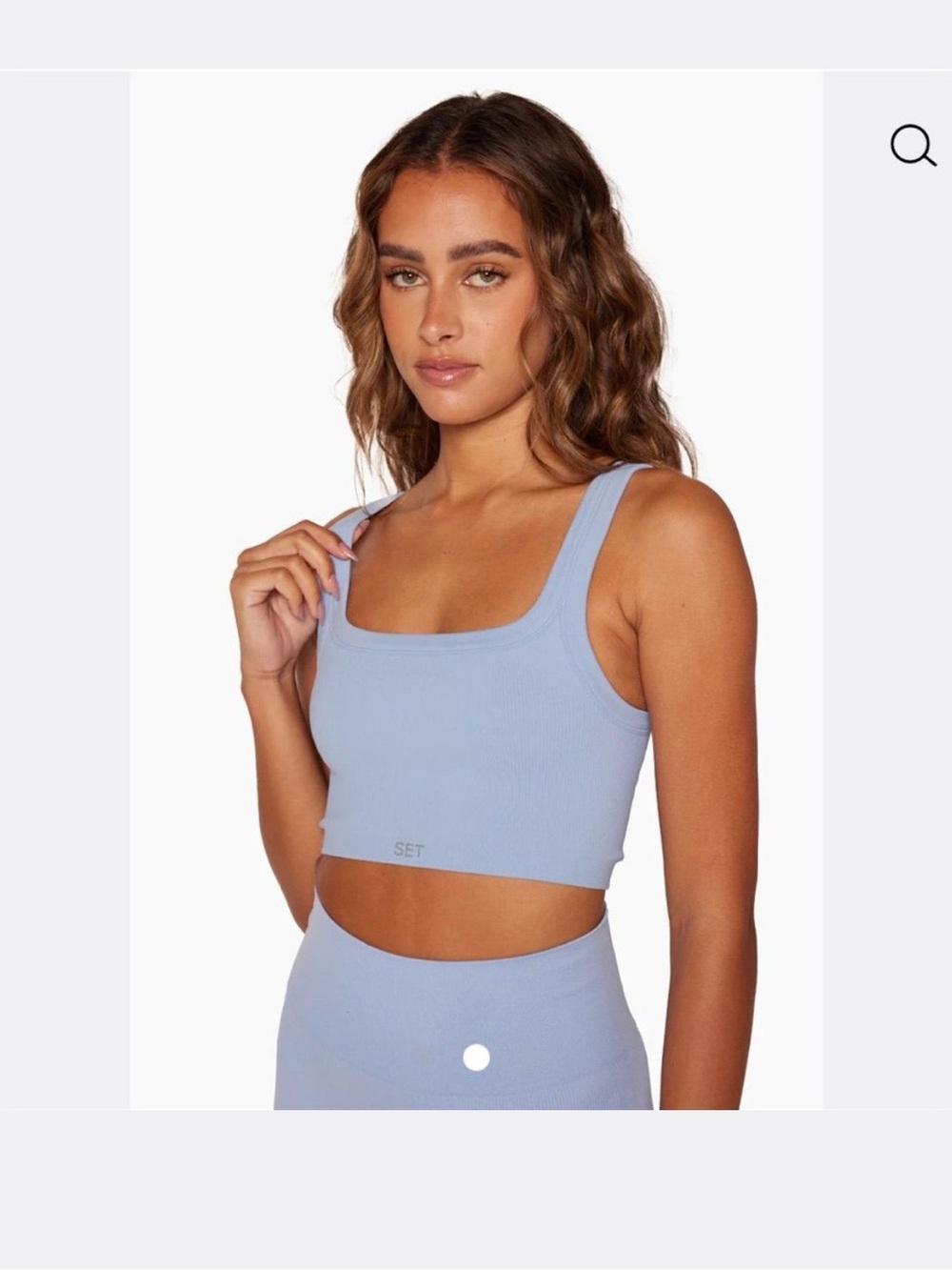 SET Active Light Blue Ribbed Set